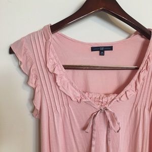 GAP Pink Short Sleeve Blouse